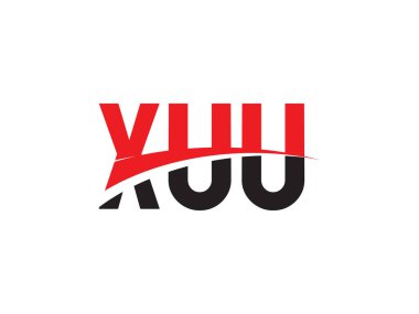 xuu harfleri beyaz arkaplanda izole edildi, vektör logosu