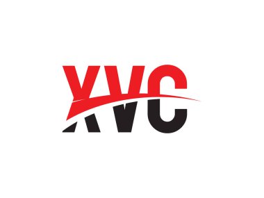 xvc harfleri beyaz arkaplan, vektör logosu üzerinde izole