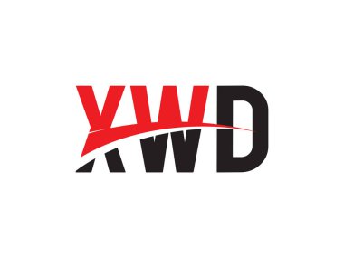 xwd harfleri beyaz arkaplanda izole edildi, vektör logosu