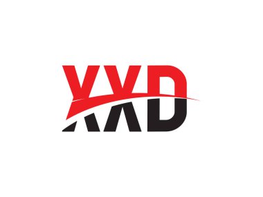xxd harfleri beyaz arkaplanda izole edildi, vektör logosu