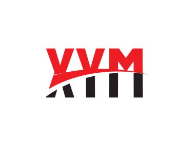 Beyaz arkaplanda izole edilmiş xym harfleri, vektör logosu