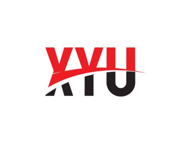 xyu harfleri beyaz arkaplanda izole edildi, vektör logosu