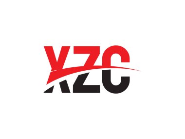 xzc harfleri beyaz arkaplan, vektör logosu üzerinde izole