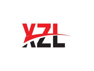 xzl harfleri beyaz arkaplanda izole edildi, vektör logosu