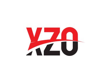 xzo harfleri beyaz arkaplanda izole edilmiş, vektör logosu