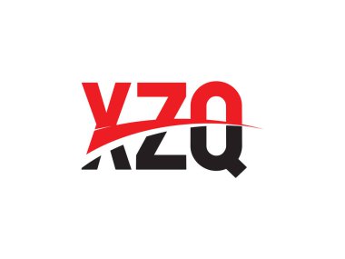 xzq harfleri beyaz arkaplanda izole edildi, vektör logosu