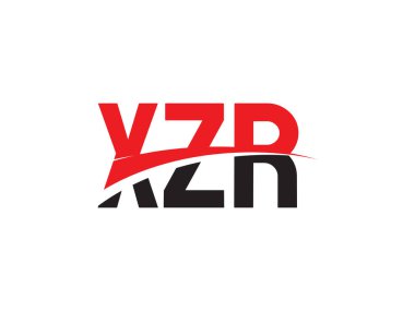 xzr harfleri beyaz arkaplanda izole edildi, vektör logosu