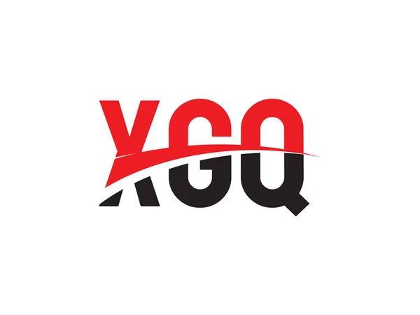 Xgq Letras Isoladas Fundo Branco Logotipo Vetor — Vetor de Stock