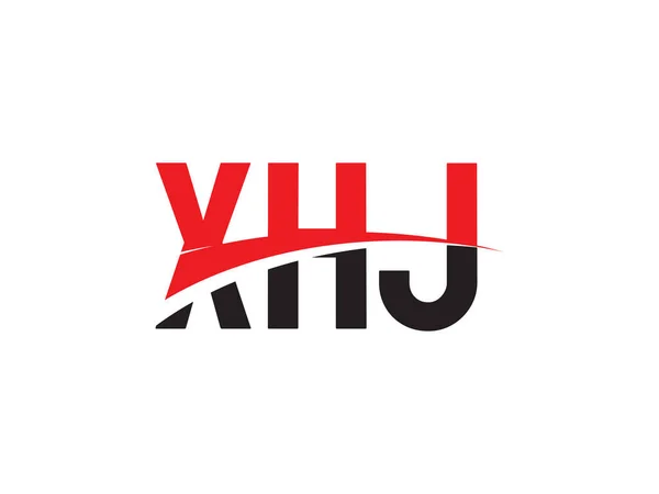 Xhj Letras Aisladas Sobre Fondo Blanco Logotipo Del Vector — Vector de stock