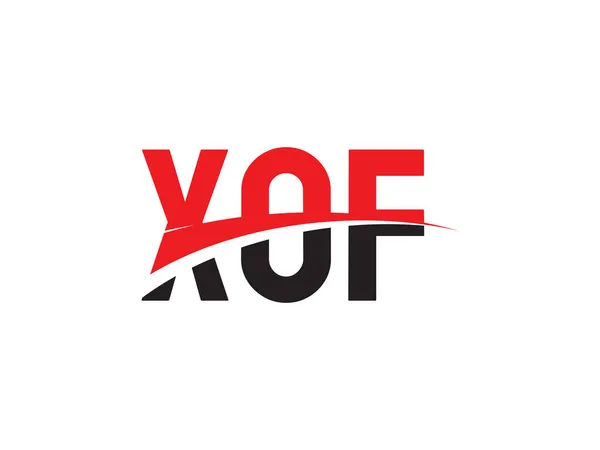 Xof Letras Isoladas Fundo Branco Logotipo Vetor — Vetor de Stock