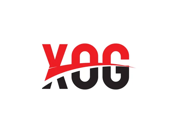 Xog Letras Isoladas Fundo Branco Logotipo Vetor — Vetor de Stock