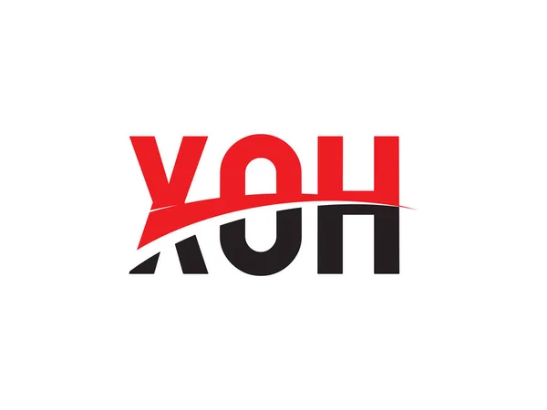 Litery Xoh Odizolowane Białym Tle Logo Wektora — Wektor stockowy