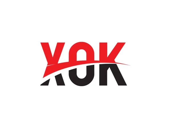 Xok Letras Isoladas Fundo Branco Logotipo Vetor — Vetor de Stock