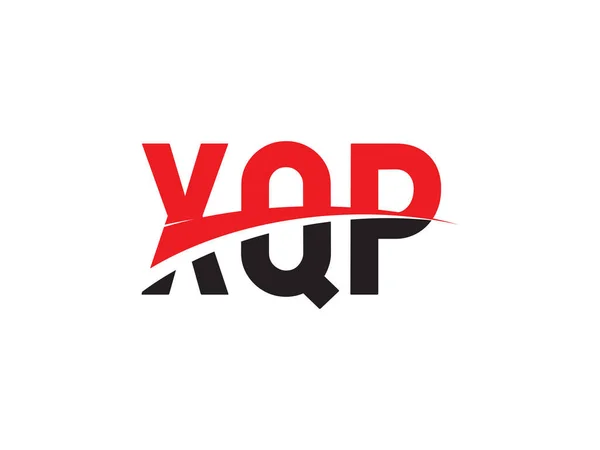 Xqp Letras Isoladas Fundo Branco Logotipo Vetor — Vetor de Stock