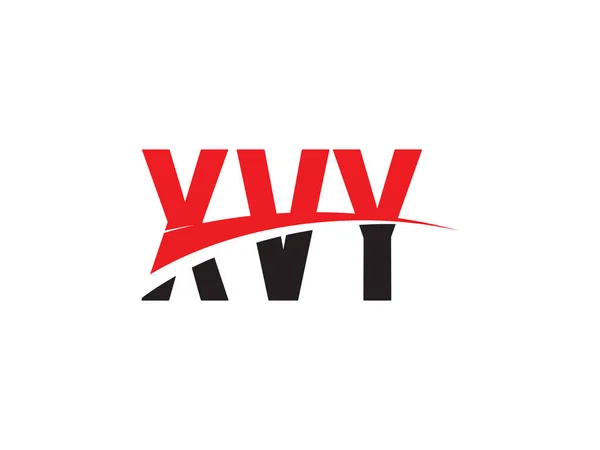 Xvy Letras Isoladas Fundo Branco Logotipo Vetor — Vetor de Stock