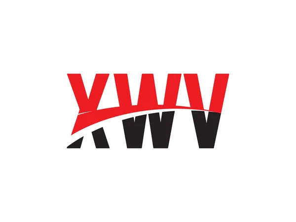 Xwv Letters Geïsoleerd Witte Achtergrond Vector Logo — Stockvector
