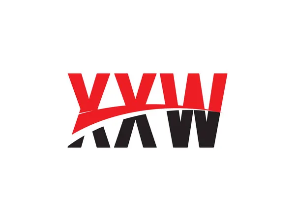 Xxw Letters Geïsoleerd Witte Achtergrond Vector Logo — Stockvector
