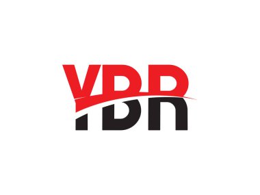Beyaz arkaplanda izole edilmiş ybr harfler, vektör logosu