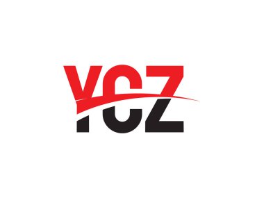 Beyaz arkaplan ve vektör logosunda YCZ harfleri izole edildi