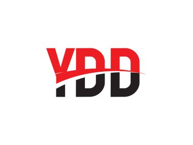 Beyaz arkaplan ve vektör logosunda YDD harfleri izole edildi