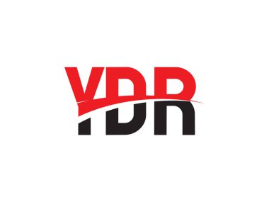 Beyaz arkaplan ve vektör logosunda YDR harfleri izole edildi