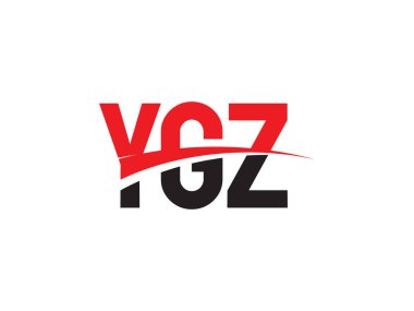 Beyaz arkaplan ve vektör logosunda YGZ harfleri izole edildi