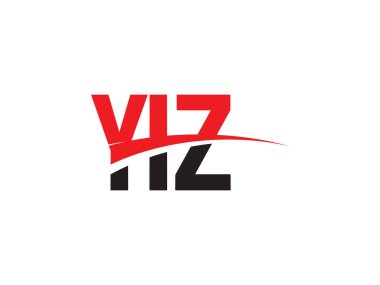 Beyaz arkaplan ve vektör logosunda YIZ harfleri izole edildi