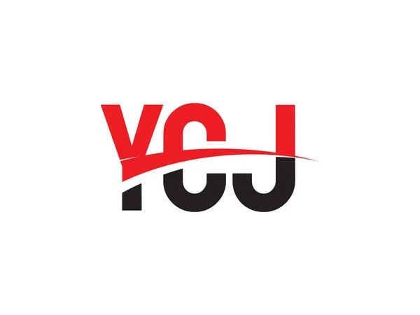 Letras Ycj Aisladas Sobre Fondo Blanco Logotipo Vectorial — Vector de stock
