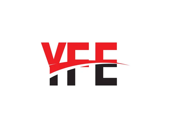 Letras Yfe Aisladas Sobre Fondo Blanco Logotipo Vectorial — Vector de stock