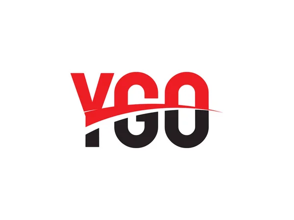 Ygo Letras Isoladas Fundo Branco Logotipo Vetor — Vetor de Stock