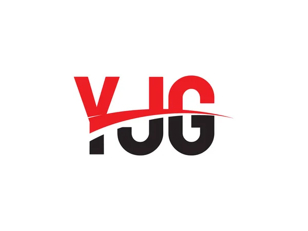 Letras Yjg Aisladas Sobre Fondo Blanco Logotipo Vectorial — Vector de stock