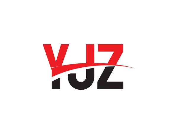 Yjz Letras Isoladas Fundo Branco Logotipo Vetor —  Vetores de Stock