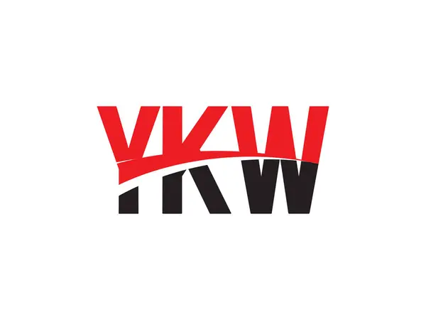 Ykw Letters Geïsoleerd Witte Achtergrond Vector Logo — Stockvector