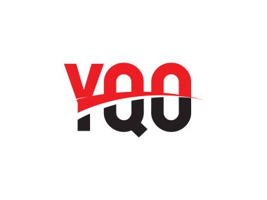Beyaz arkaplan, vektör logosu üzerinde YQO harfleri izole