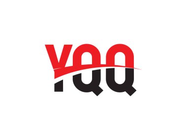 Beyaz arkaplan ve vektör logosunda YQQ harfleri izole edildi