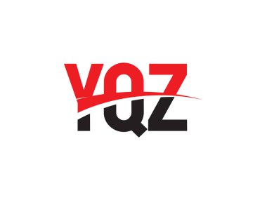 Beyaz arkaplan ve vektör logosunda YQZ harfleri izole edildi