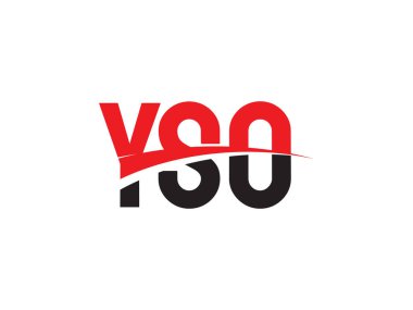 Beyaz arkaplandaki YSO harfleri, vektör logosu