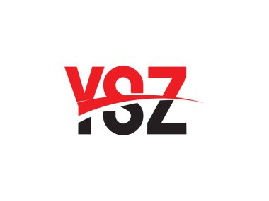 Beyaz arkaplan, vektör logosu üzerinde YSZ harfleri izole