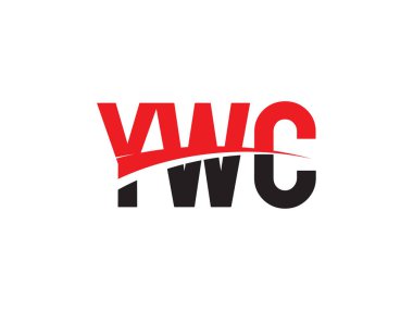 Beyaz arkaplan, vektör logosu üzerinde YWC harfleri izole