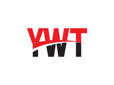 Beyaz arkaplan, vektör logosu üzerinde YWT harfleri izole