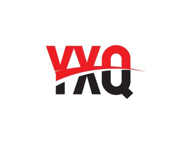 Beyaz arkaplan ve vektör logosunda YXQ harfleri izole edildi