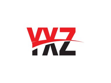 Beyaz arkaplan ve vektör logosunda YXZ harfleri izole edildi
