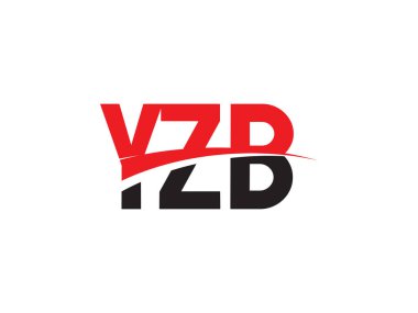 Beyaz arkaplanda izole edilmiş YZB harfleri, vektör logosu