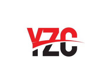 Beyaz arkaplanda izole edilmiş YZC harfleri, vektör logosu