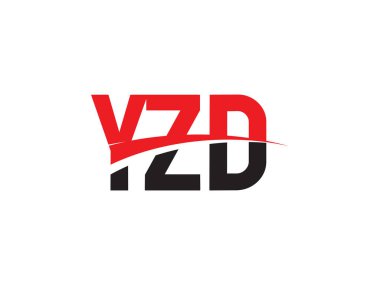 Beyaz arkaplan ve vektör logosunda YZD harfleri izole edildi