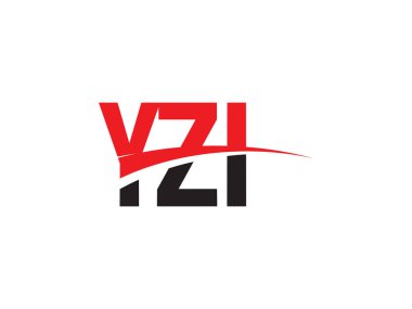 Beyaz arkaplanda izole edilmiş YZI harfleri, vektör logosu