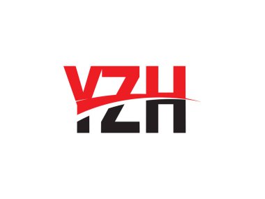 Beyaz arkaplanda izole edilmiş YZH harfleri, vektör logosu