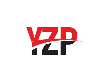 Beyaz arkaplan ve vektör logosunda YZP harfleri izole edildi
