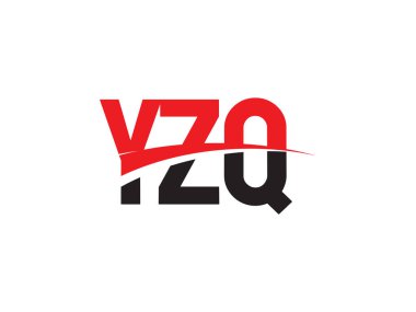 Beyaz arkaplan ve vektör logosunda YZQ harfleri izole edildi