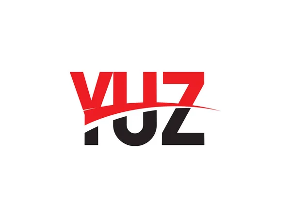 Yuz Letras Isoladas Fundo Branco Logotipo Vetor —  Vetores de Stock